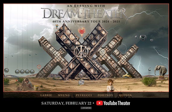 More Info for Dream Theater Bring Their 40th Anniversary Tour 2024-2025 To North America Starting in February 2025 With Stop at YouTube Theater February 2022 